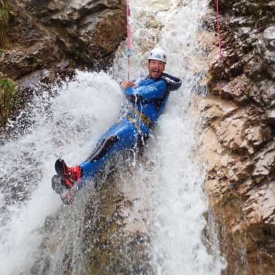 Soca-river-canyoning-waterfall